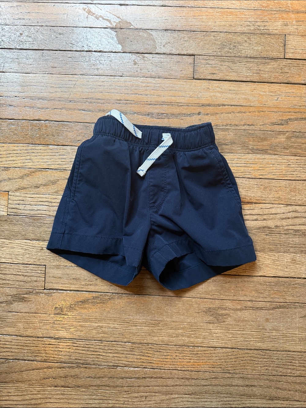 Crewcuts Navy Elastic Waist Shorts with Contrast Drawstring